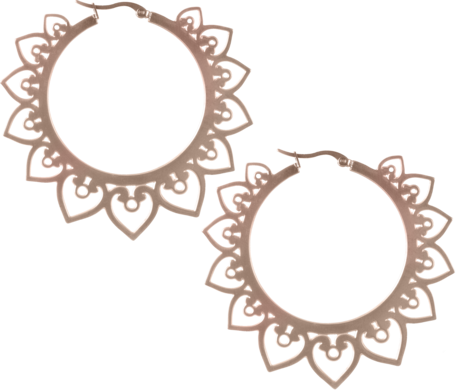 Hearts Rosé Hoops - sold in pair