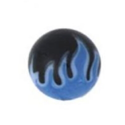 Product Image for Piercing toppar - Gängad Plast Kula - Flames, Blå - Barbarella