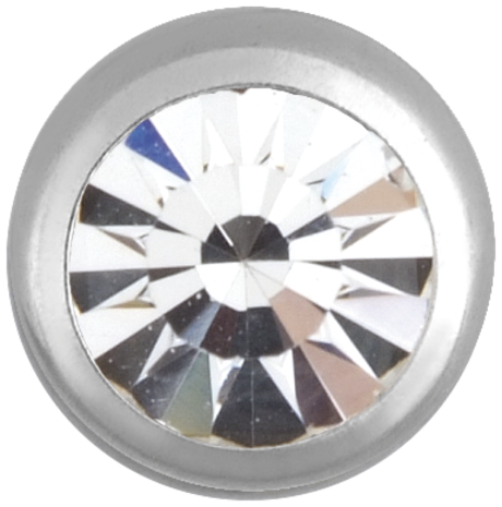 Product Image for Piercing toppar - Gängad Stålkula Med Sten (till 1.6mm stav), Vit Kristall - Barbarella