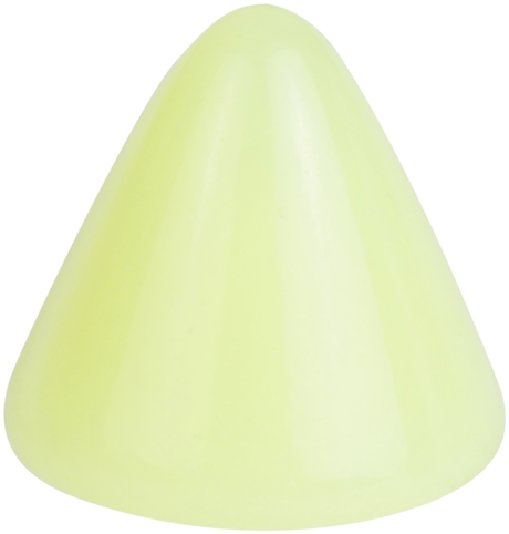 Product Image for Piercing toppar - Gängad Plast Kon - Northern Light, Gul - Barbarella