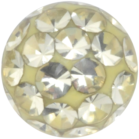 Product Image for Piercing toppar - Gängad Kula - Sealed Multi Jewelled Discoboll, Ljusgul - Barbarella