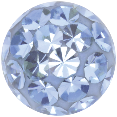 Product Image for Piercing toppar - Gängad Kula - Sealed Multi Jewelled Discoboll, Ljus Safirblå - Barbarella