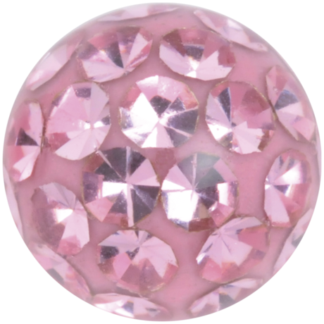 Product Image for Piercing toppar - Gängad Kula - Sealed Multi Jewelled Discoboll, Rosa - Barbarella