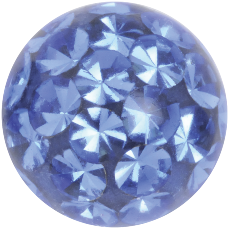 Product Image for Piercing toppar - Gängad Kula - Sealed Multi Jewelled Discoboll, Safirblå - Barbarella