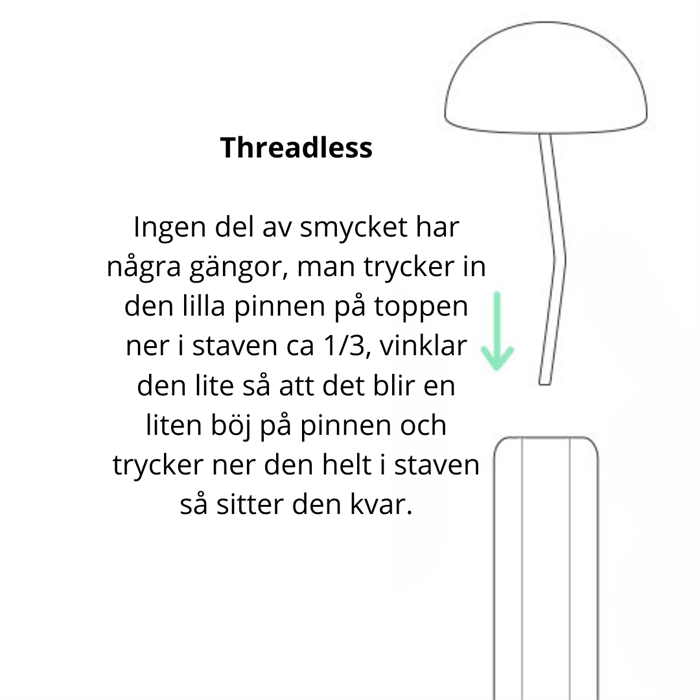 Crystal Spike för Threadless Stav - Titan