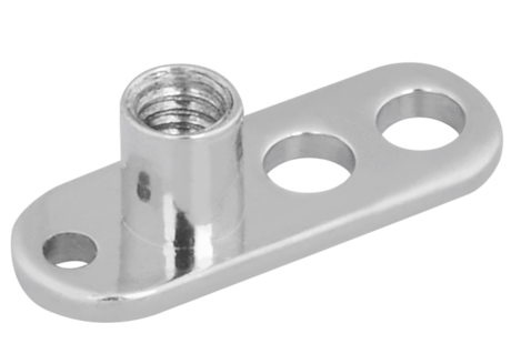 Dermal Anchor Stem - Three Hole Plate (2.0mm Hög)