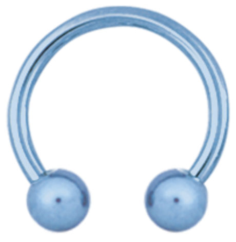 Product Image for Septumpiercing - Anodised (färgad) Hästsko Barbell - Titan, Ljusblå - Barbarella