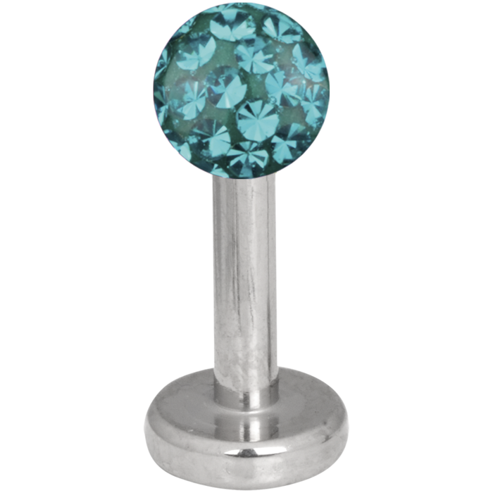 Product Image for Piercing labret - Sealed Multi Glitter Labret - Titan, Turkos - Barbarella