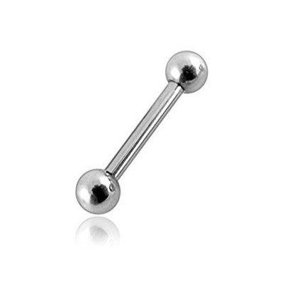 Barbell 1.6mm med 4mm kulor - Titan