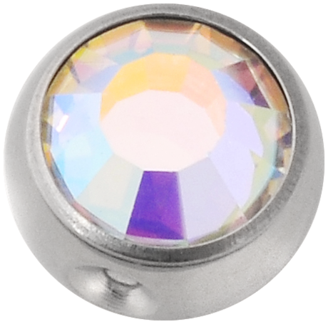 Product Image for Piercingring - Clip In Kula med Sten - Titan, Kristall - Barbarella