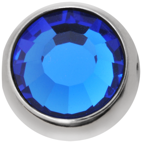 Product Image for Piercingring - Clip In Kula med Sten - Titan, Blå  - Barbarella