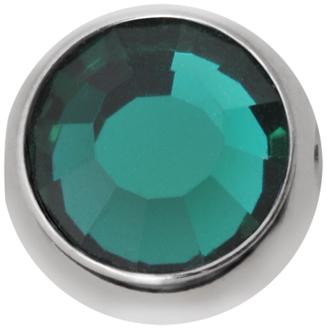 Product Image for Piercingring - Clip In Kula med Sten - Titan, Mörkgrön - Barbarella