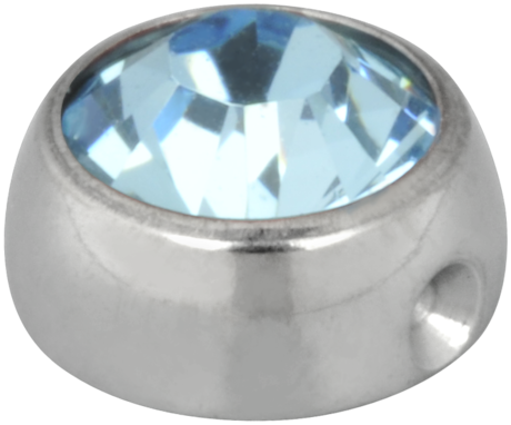 Product Image for Piercingring - Clip-in Jewelled Flat Back - Titan, Ljusblå - Barbarella