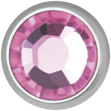Product Image for Piercing toppar - Invändigt Gängad Dermal Topp med Sten - Titan, Rosa - Barbarella