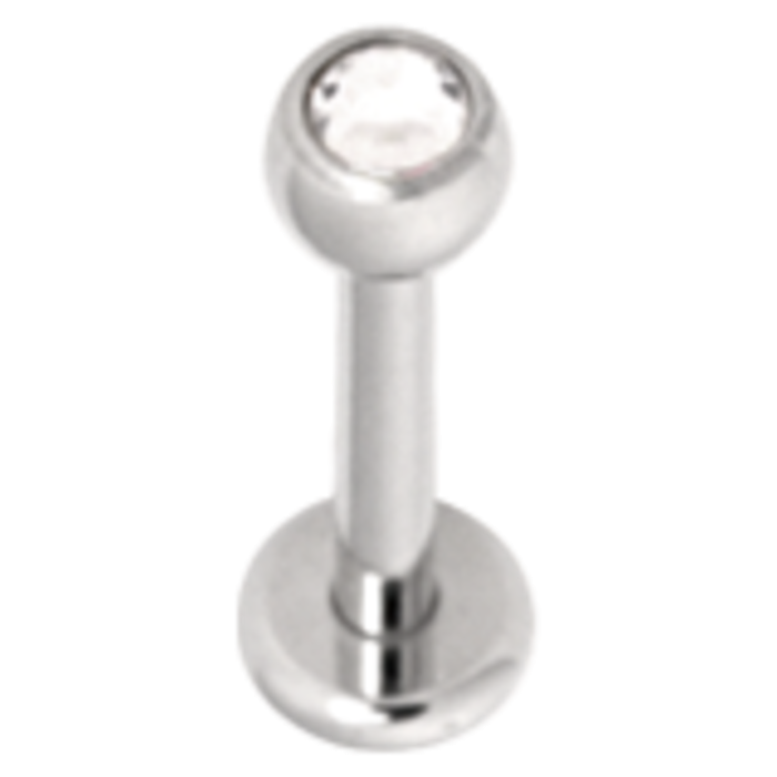 Product Image for Piercing labret - Labret med Sten - Titan, Klar Kristall - Barbarella