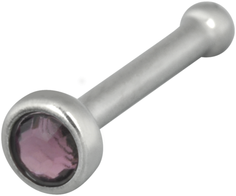 Product Image for Näspiercing - Nosebone med Sten - Titan, Lila - Barbarella