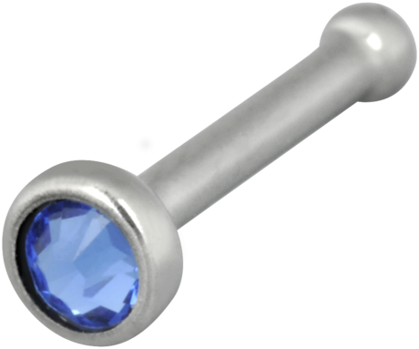 Product Image for Näspiercing - Nosebone med Sten - Stål, Safirblå - Barbarella