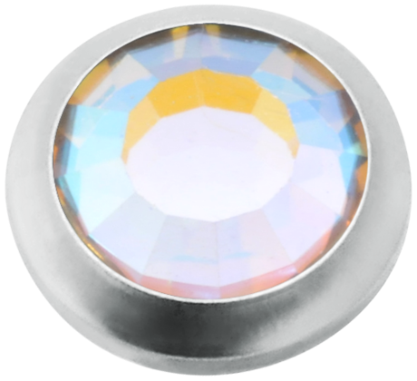 Product Image for Piercing toppar - Invändigt Gängad Dermal Micro Topp med sten - Titan, Kristall - Barbarella