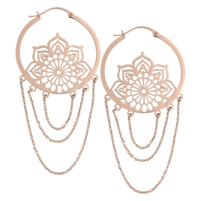 Rosé La Fleur Hoops - Sold in Pair