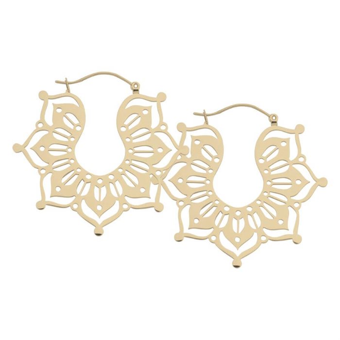 Magnolia Golden Hoops - Sold in Pair