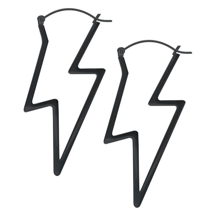Svarta Thunderbolt Hoops - Säljs i par