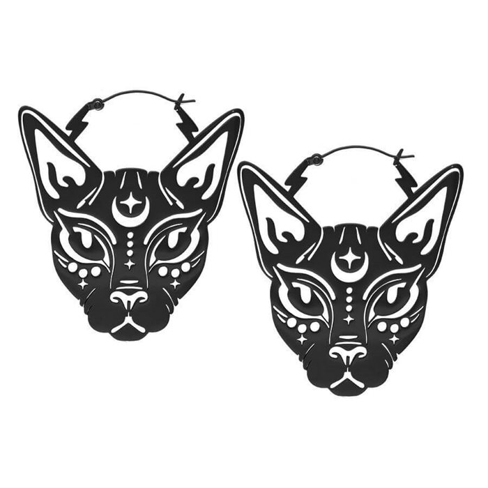 Svarta Sphynx Hoops - Säljs i par