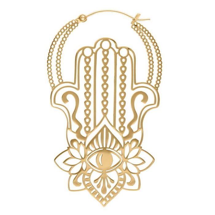 Guldiga Khamsa Hoops - Säljs i par