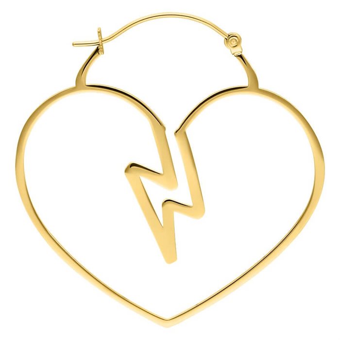 Guldiga Heartbreaker Hoops - Säljs i par