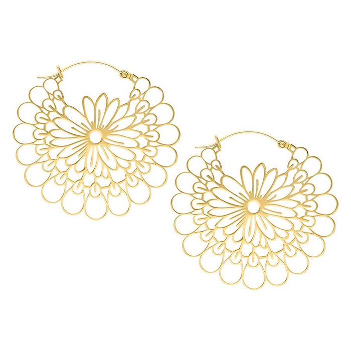 Guldiga Daisy Hoops - Säljs i par