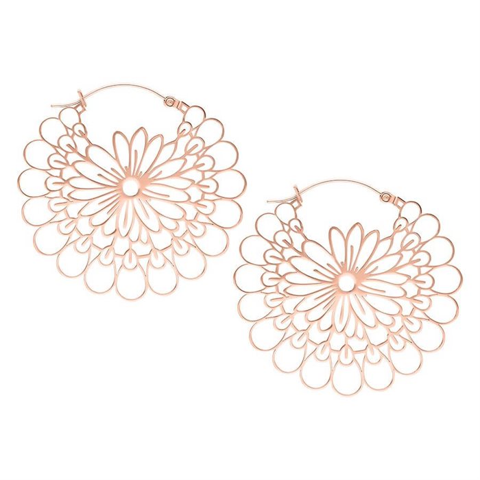 Daisy Rosé Hoops  - Sold in Pair