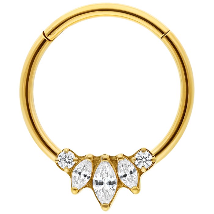 Hinged Sunburst Clicker - Guld Titan
