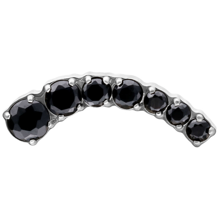 Product Image for Piercing toppar - Cascada Invändigt Gängad Topp - Titan, Svart - Barbarella