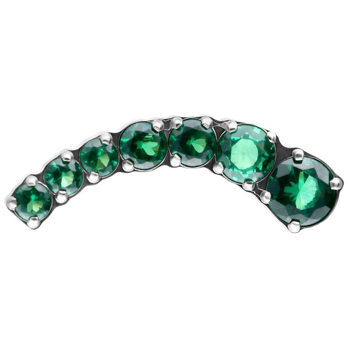 Product Image for Piercing toppar - Cascada Invändigt Gängad Topp - Titan, Grön (EG) - Barbarella
