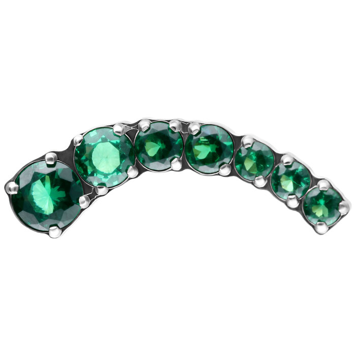 Product Image for Piercing toppar - Cascada Invändigt Gängad Topp - Titan, Grön (EG) - Barbarella