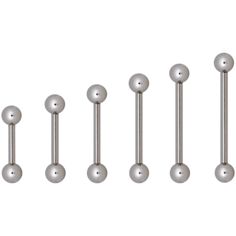 Barbell 1.6mm med 6mm kulor - Titan