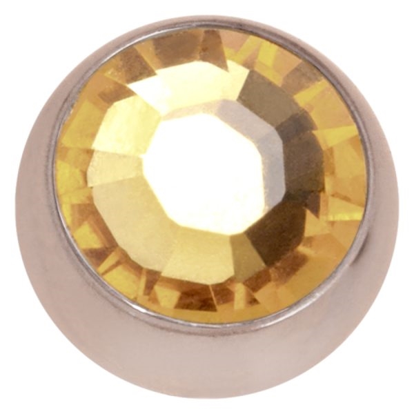 Product Image for Piercing toppar - Gängad Kula med Sten - Rosé Stål - Barbarella