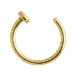 Open Nose Ring -  Guld Titan