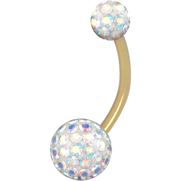 Titan Zirconline® Sealed Multi Jewelled Navelbananabell 5/8 balls