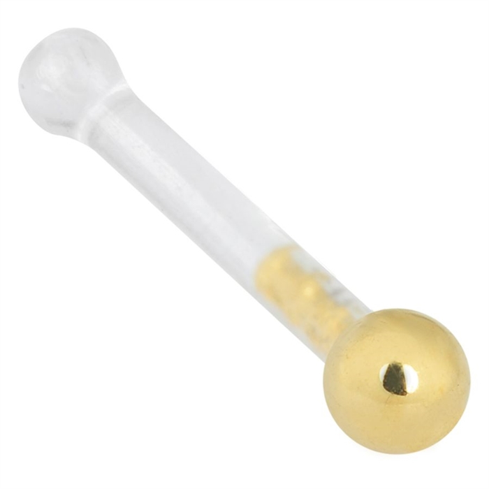 Bioplast® 18k Gold Ball Nostril Stud