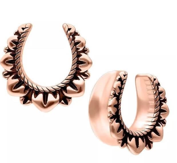 Rosé Flower Ear Saddles - Säljs i par