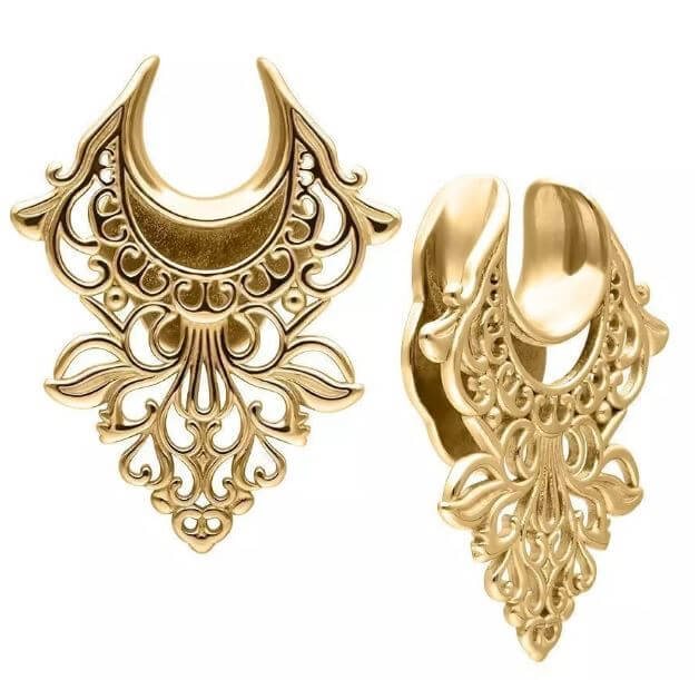 Golden Baroque Ear Saddles - Säljs i par