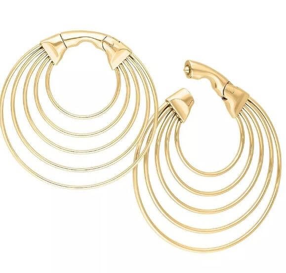 Golden Multi Layer Ear Weights (sold in pair)
