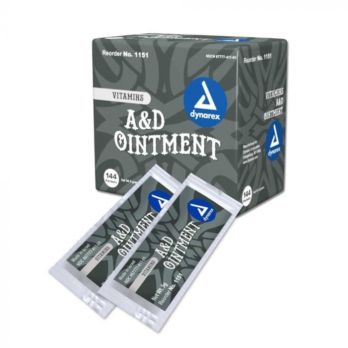 A & D Vitamin Ointment (Lanolin-Free) Box med 144 foilpacks (á 5 gr)