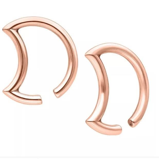 Rosé Moon Ear Weights (sold in pair)