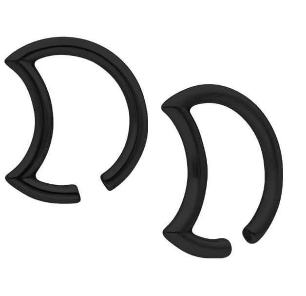 Svarta Moon Ear Weights - Säljs i par