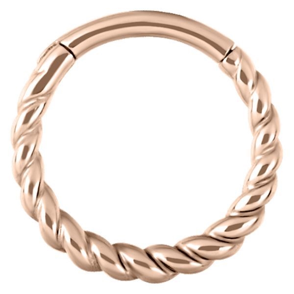 Twisted Rope Clicker - Rosé Stål