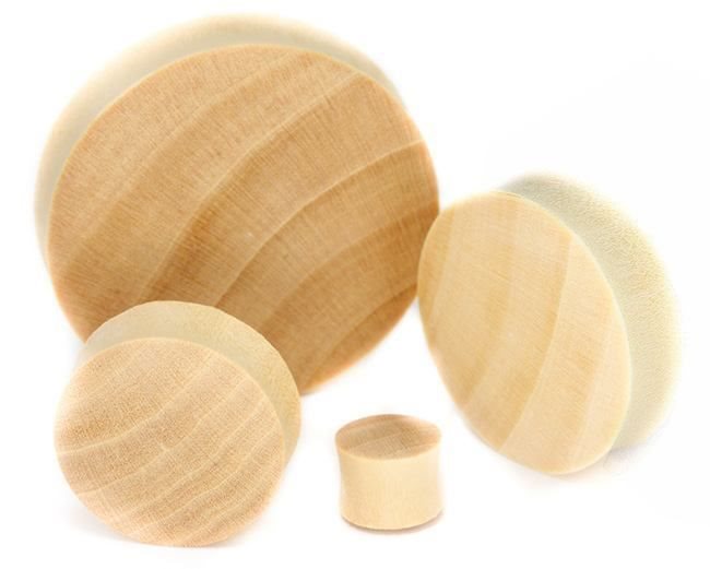 Darker Shade of Crocodile Wood Solid Plugs - Sold in pair