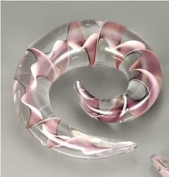 Pyrex Glass Spiral- Purple Haze Ribbon