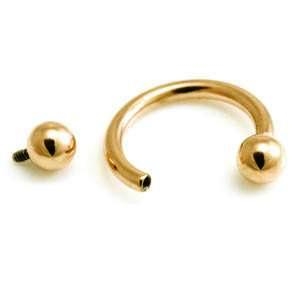 Internally Threaded Circular Barbell - Golden Titan