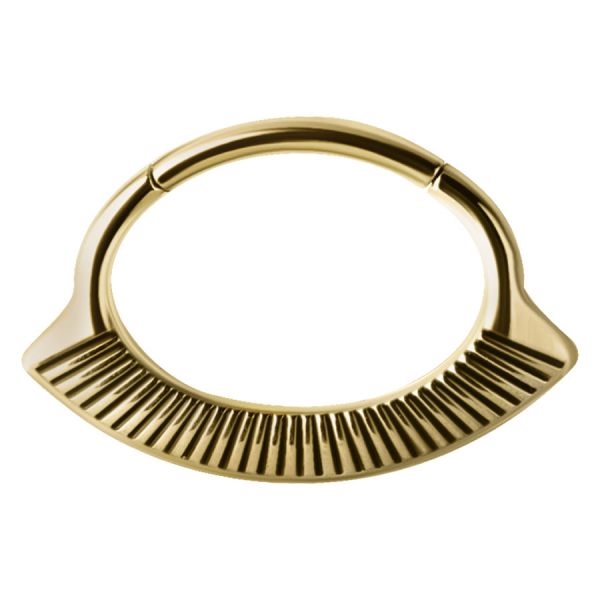 Crest Hinged Clicker - Guld Stål